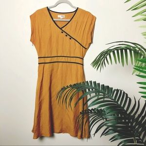 Modcloth Mustard Yellow Vintage Inspired Dress